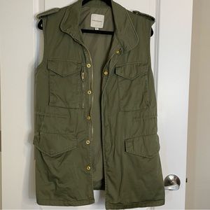 Thread & Supply Olive Green Utility Vest, size M